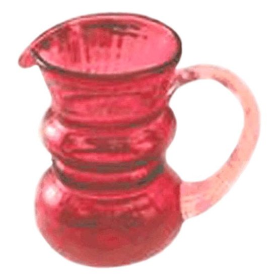 Gold Ruby Glass Pitcher 5 Inches Fenton Glass - Click Image to Close