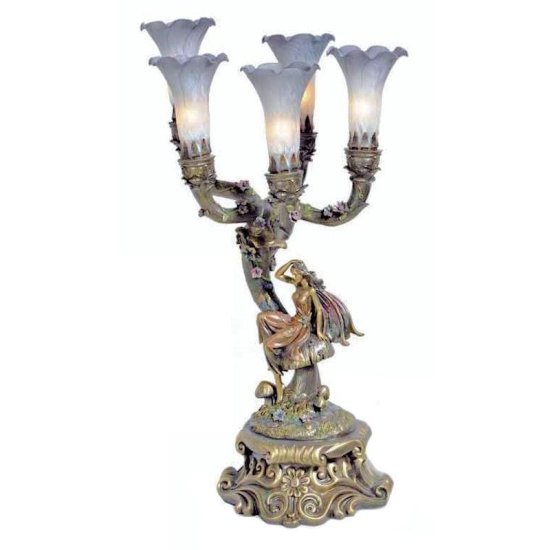 Fairy Table Lamp Vintage Victorian Style 5 Lights - Click Image to Close