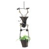 Hanging Planter with Dog Girl Figurine