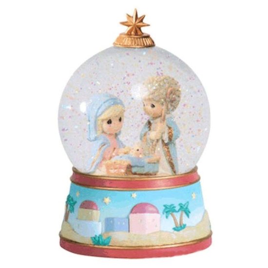 Nativity Musical Water Globe Precious Moments - Click Image to Close