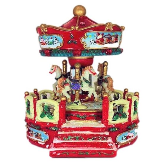 Christmas Carousel Horse Music Box - Click Image to Close