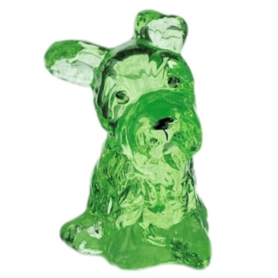 Scottish Terrier Dog Figurine in Key Lime Green by Fenton Glass - Click Image to Close
