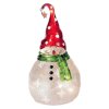 Christmas Snowman with Red Hat Figurine Fenton Glass