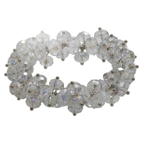 Clear Crystal Stretch Bracelet by Spring Street Designs - Click Image to Close