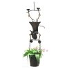 Hanging Planter with Cow Girl Figurine