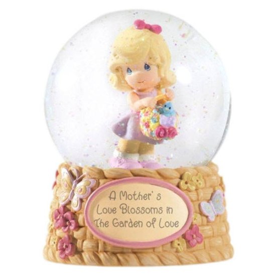 A Mothers Love Blossoms Musical Water Globe Precious Moments - Click Image to Close