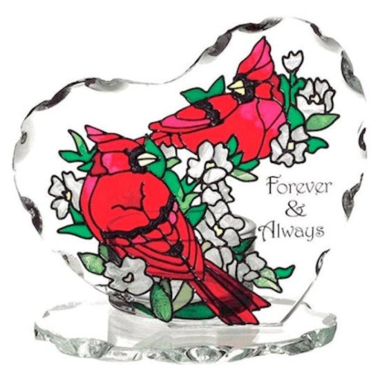 Forever and Always Cardinal Tea Light Candle Holder - Click Image to Close