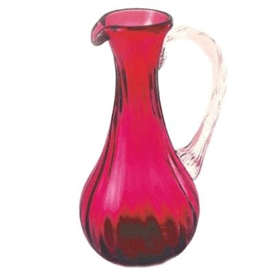 Gold Ruby Glass Pitcher 9.25 Inches Fenton Glass