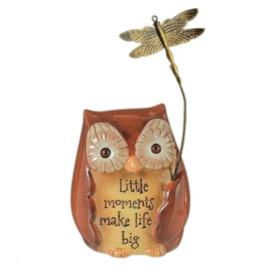 Little Moments Make Life Big Owl Figurine Grasslands Road - Click Image to Close