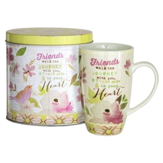 Friend Coffee Cup in Gift Tin by Artist Stephanie Ryan