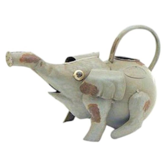 Metal Garden Watering Can Elephant - Click Image to Close