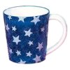 Patriotic Coffee Mug with Blue and White Stars