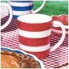 Patriotic Coffee Mug with Red and White Stripes