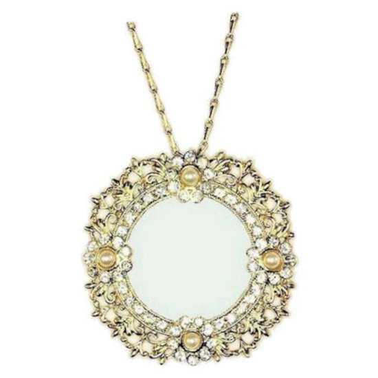 Magnifying Glass Necklace with Crystals Spring Street Designs - Click Image to Close