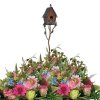 Birdhouse on a Garden Stake with A-frame Roof