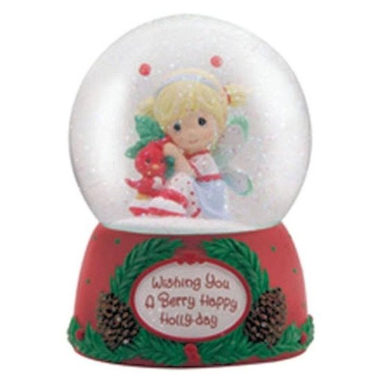 Wishing You a Berry Happy Holly-day Musical Water Globe - Click Image to Close