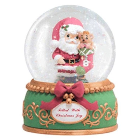 Filled with Christmas Joy Santa Musical Water Globe - Click Image to Close