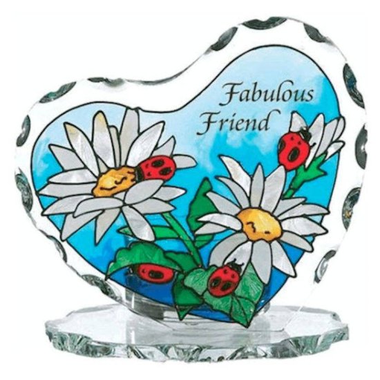 Fabulous Friend Stained Glass Candle Holder - Click Image to Close