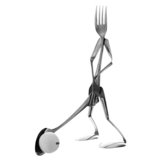 Fork Head Golf Figurine by Forked Up Art - Click Image to Close