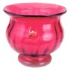 Gold Ruby Glass Candle Holder 5 Inches Fenton Glass