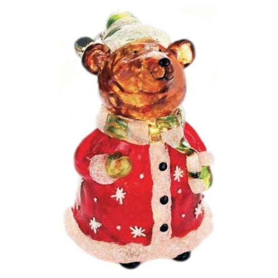 Christmas Mouse with Light Figurine Fenton Glass - Click Image to Close