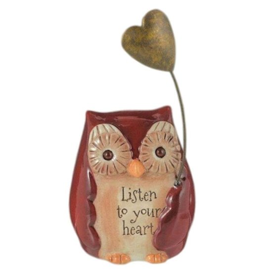 Listen to Your Heart Owl Figurine by Grasslands Road - Click Image to Close