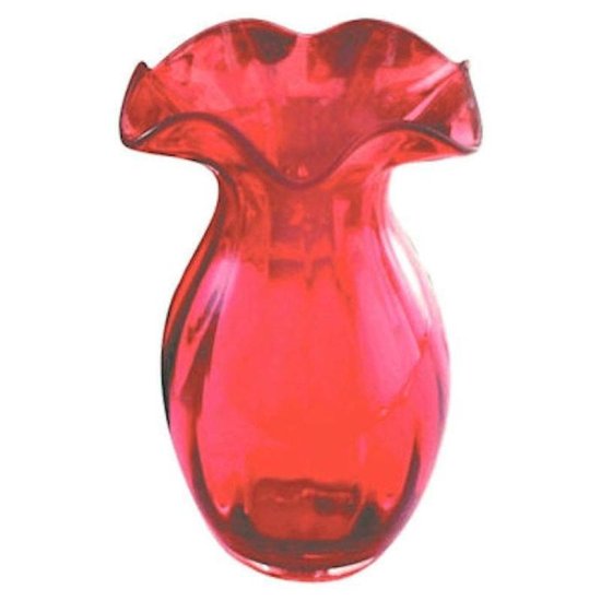 Gold Ruby Glass Vase 6.25 Inches Fenton Glass - Click Image to Close