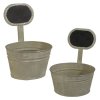 Tin Garden Planter Set with Chalkboards by Grasslands Road