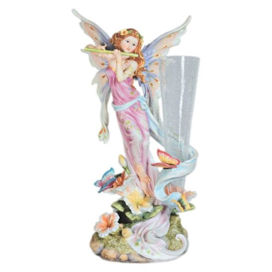 Fairy and Butterfly Flower Vase by Ok Lighting - Click Image to Close