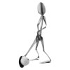 Spoon Head Golf Figurine by Forked Up Art