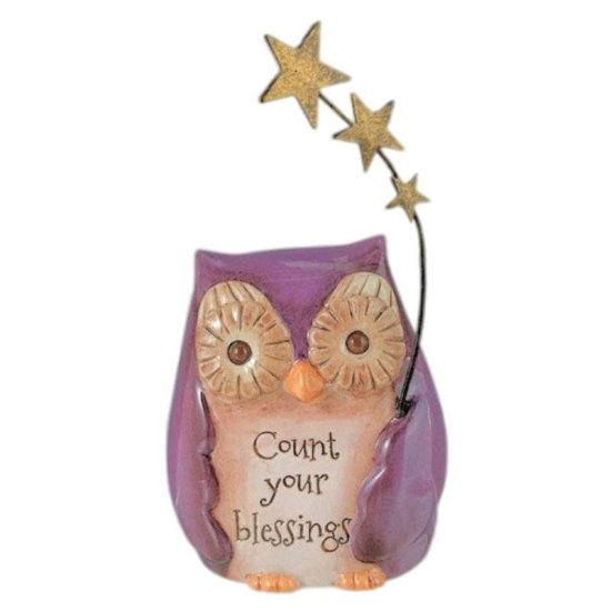 Count Your Blessings Owl Figurine by Grasslands Road - Click Image to Close