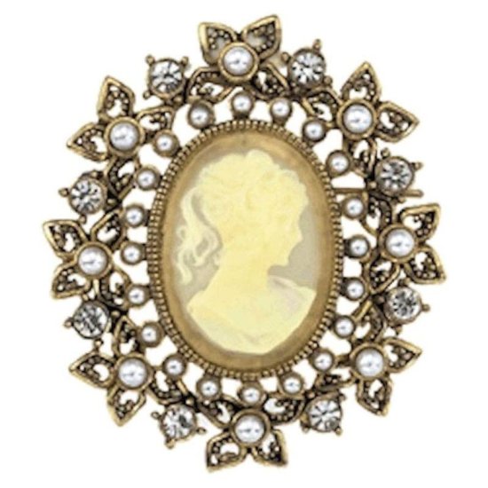 Vintage Cameo Lapel Pin by Spring Street Designs