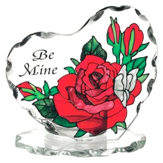 Be Mine Stained Glass Candle Holder - Click Image to Close