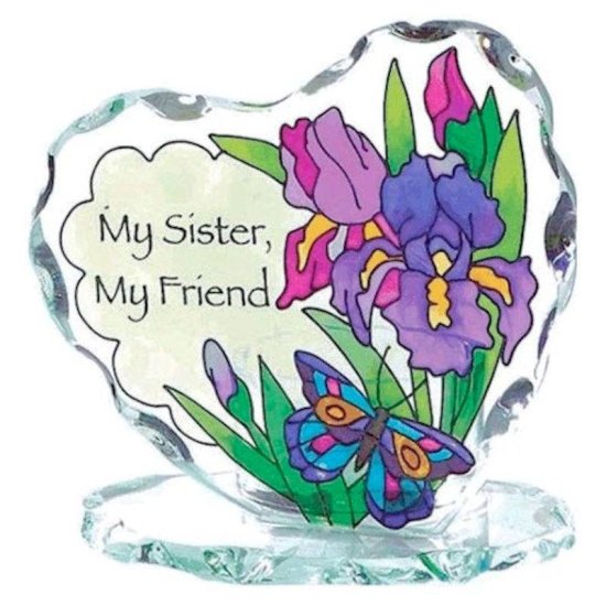 Sister Stained Glass Candle Holder - Click Image to Close