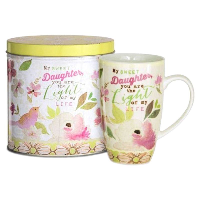 Daughter Coffee Cup in Gift Tin by Artist Stephanie Ryan - Click Image to Close